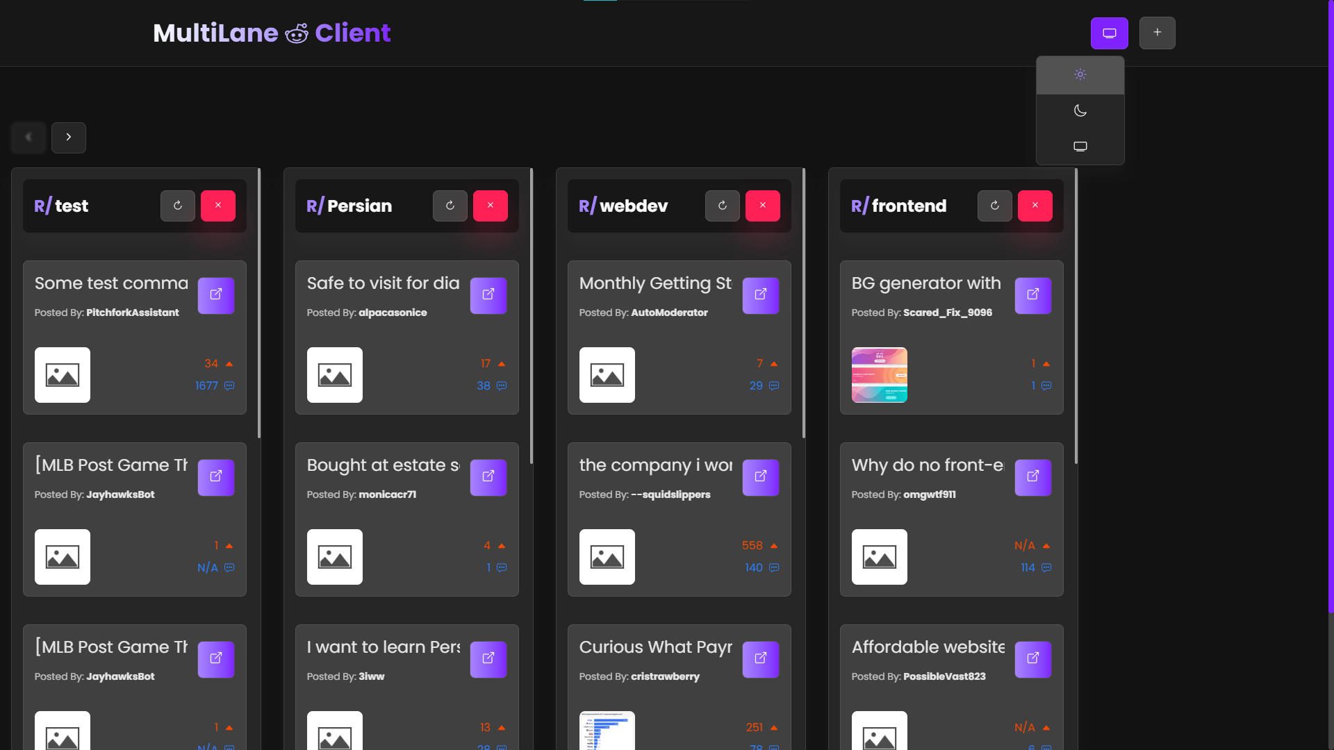 Subreddit Client
