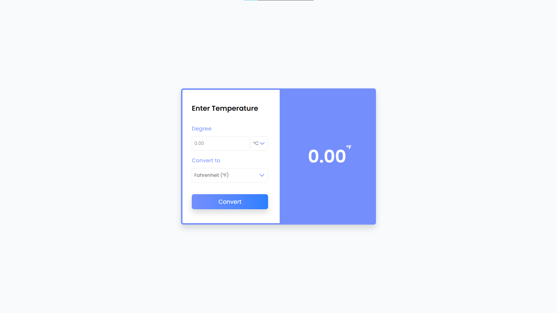 Temperature convertor